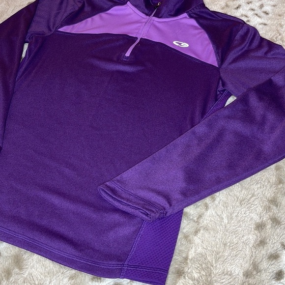 Champion Long Sleeve Half Zip Top Size L 10-12 - Picture 4 of 9